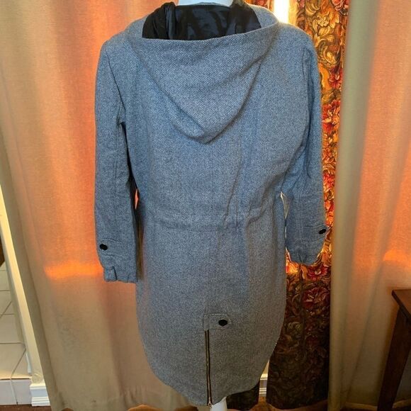 Badgley Mischka Grey Utilitarian Coat - Picture 5 of 8